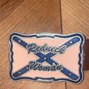 Redneck Woman Belt Buckle with belt